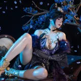 七月喵子《永劫无间 玉玲珑》主题写真：80张全套美图