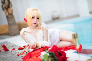 焖焖碳《FGO 尼禄礼服》主题写真：27张全套美图