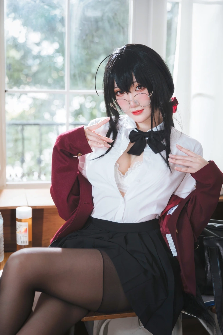 瓜希酱《大凤JK》主题写真：30张全套美图