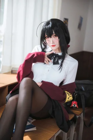 瓜希酱《大凤JK》主题写真：30张全套美图