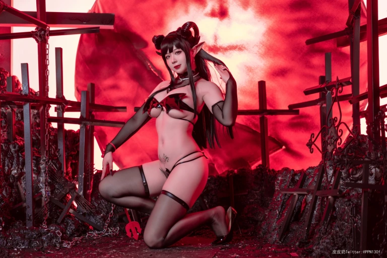 皮皮奶《魅魔1》主题写真：40张全套美图