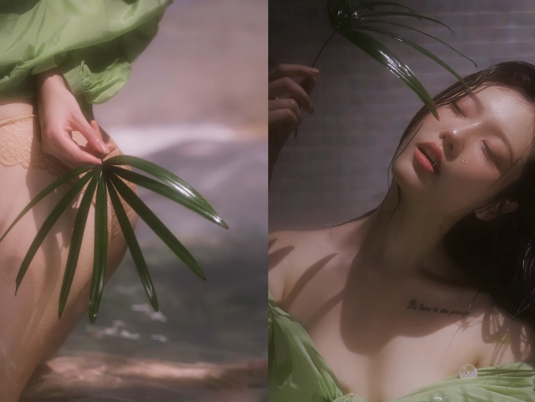桃良阿宅《绿意》主题写真：23张全套美图