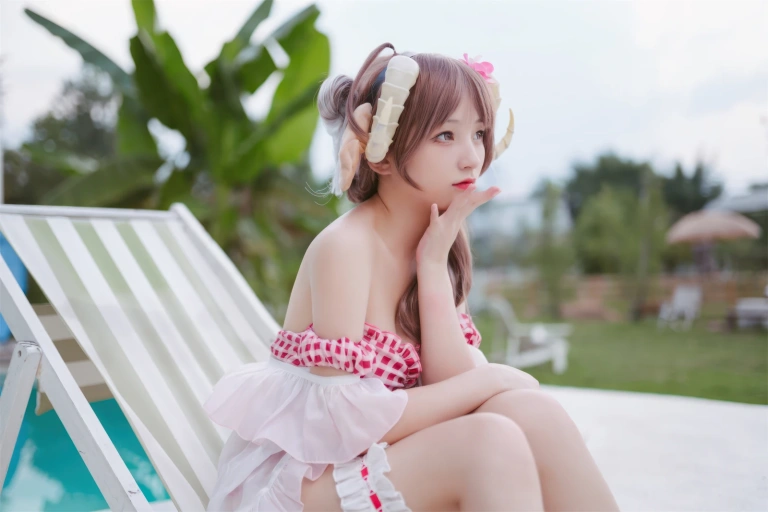 花铃《小羊夏卉》主题写真：34张全套美图