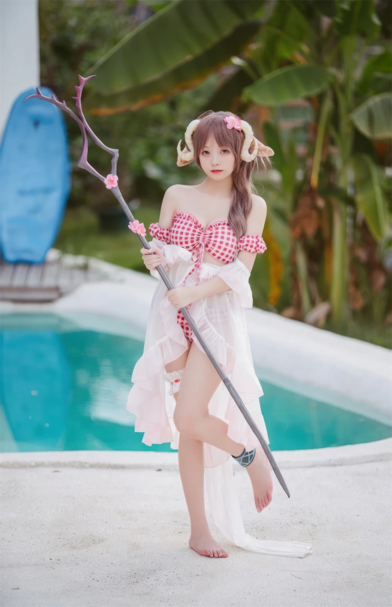 花铃《小羊夏卉》主题写真：34张全套美图
