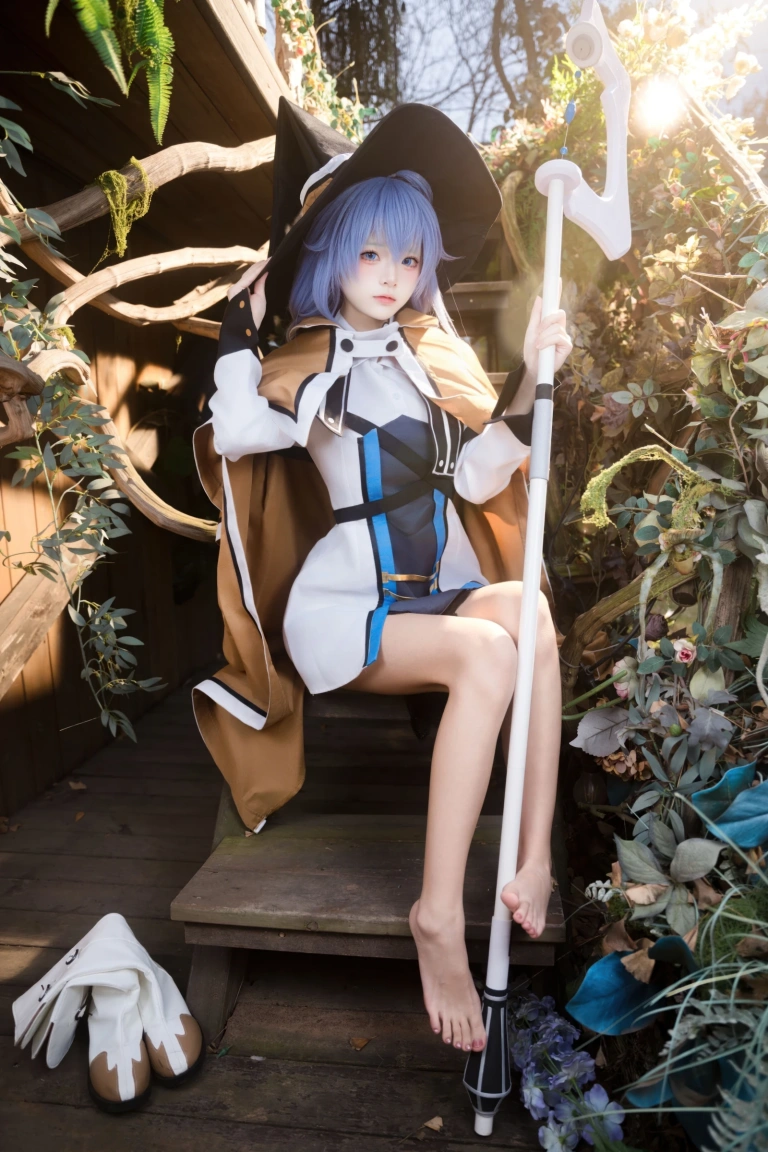 九柒喵《无职转生 洛琪希·米格路迪亚原皮》主题写真：36张全套美图