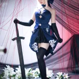 焖焖碳《FGO 黑Saber三破礼服》主题写真：30张全套美图