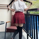 不呆猫《温泉双马尾JK》主题写真：22张全套美图，含1个视频