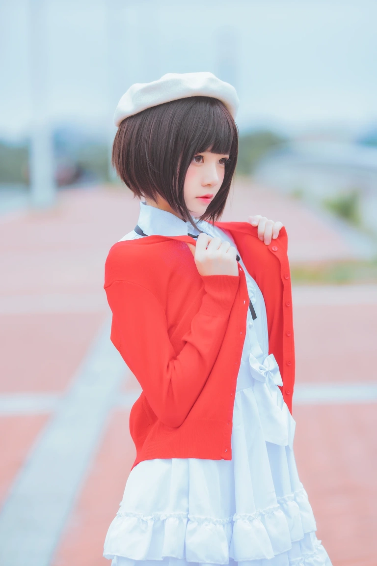 桜桃喵《加藤惠 常服》主题写真：33张全套美图