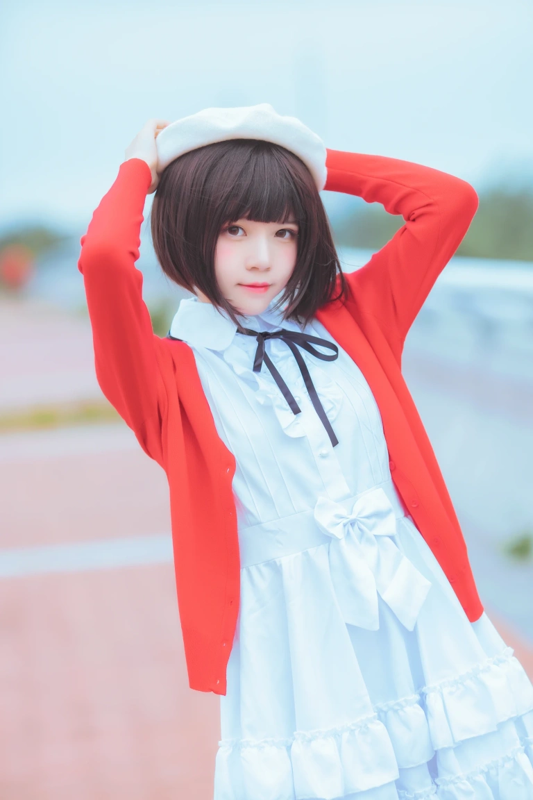 桜桃喵《加藤惠 常服》主题写真：33张全套美图