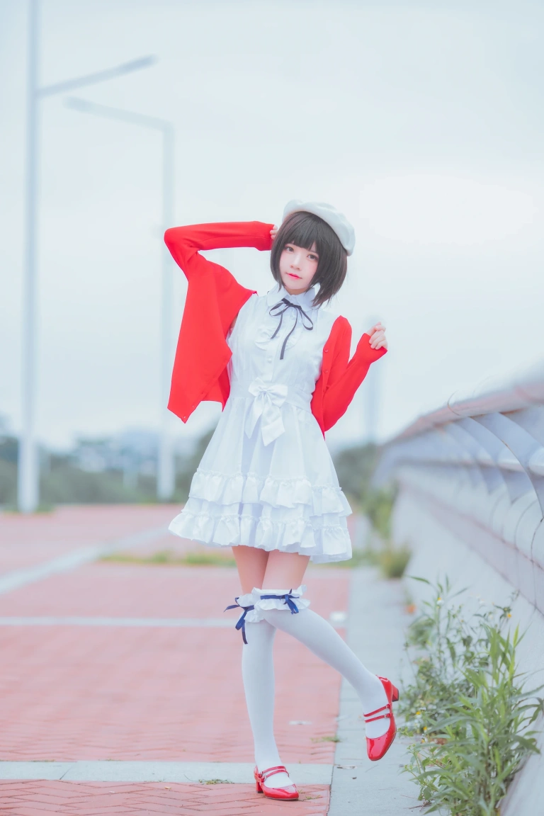 桜桃喵《加藤惠 常服》主题写真：33张全套美图