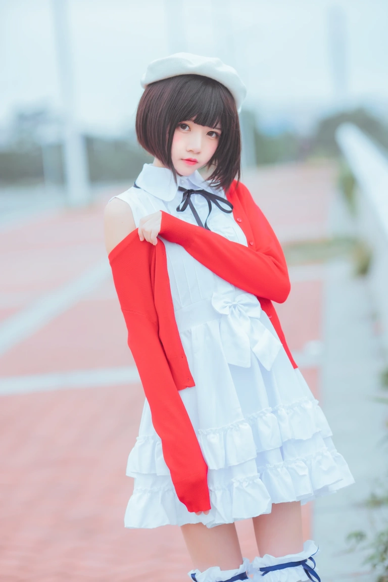 桜桃喵《加藤惠 常服》主题写真：33张全套美图