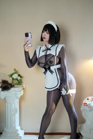 皮皮奶《女仆自摄》主题写真：60张全套美图