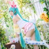 焖焖碳《初音未来复活节兔子》主题写真：22张全套美图