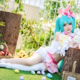 焖焖碳《初音未来复活节兔子》主题写真：22张全套美图