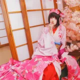 桜桃喵《加藤惠 和服》主题写真：23张全套美图