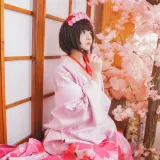 桜桃喵《加藤惠 和服》主题写真：23张全套美图
