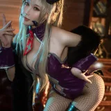 阿包也是兔娘《黑枪呆兔女郎》主题写真：25张全套美图
