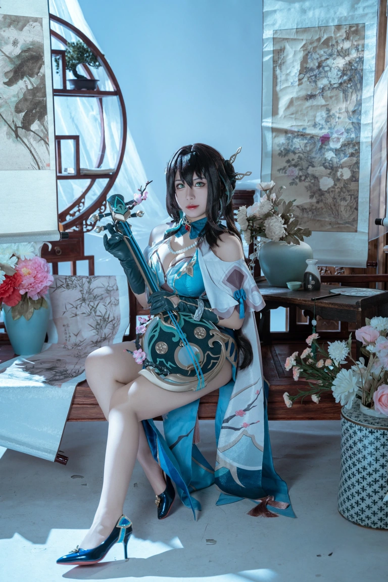 虎森森《崩坏·星穹铁道 阮梅》主题写真：50张全套美图