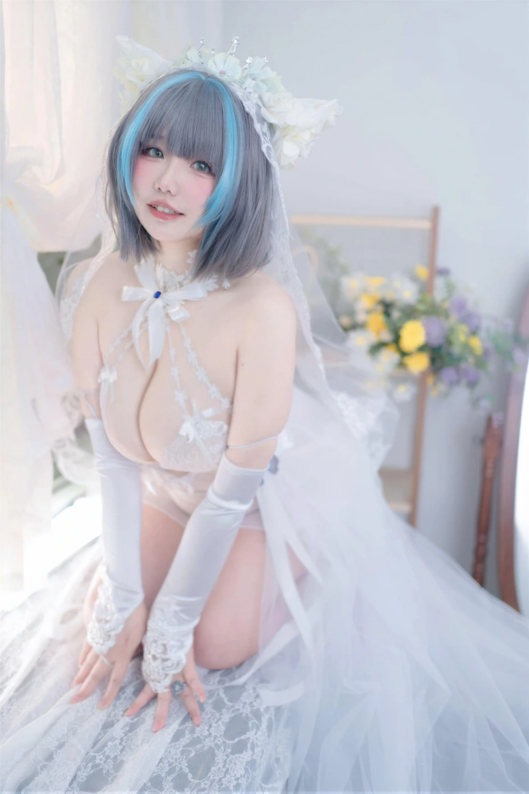 阿半今天很开心《碧蓝航线 柴郡誓约花嫁》主题写真：130张全套美图，含4个视频