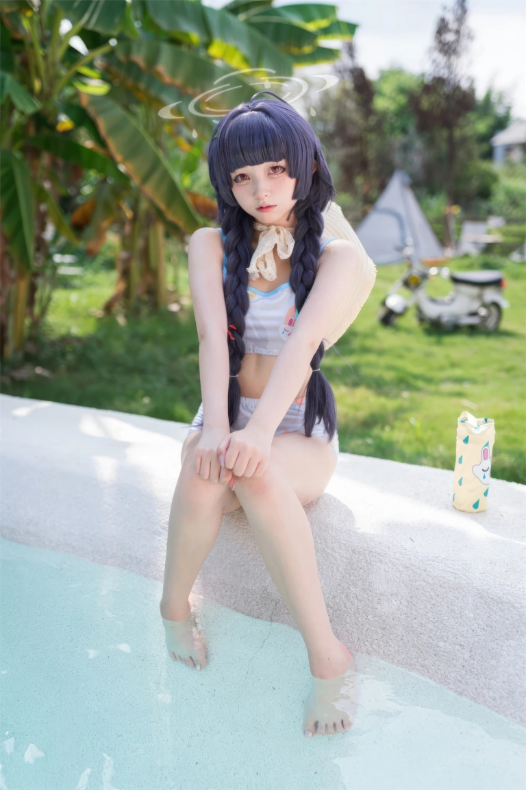 花铃《碧蓝档案 美游泳装》主题写真：41张全套美图