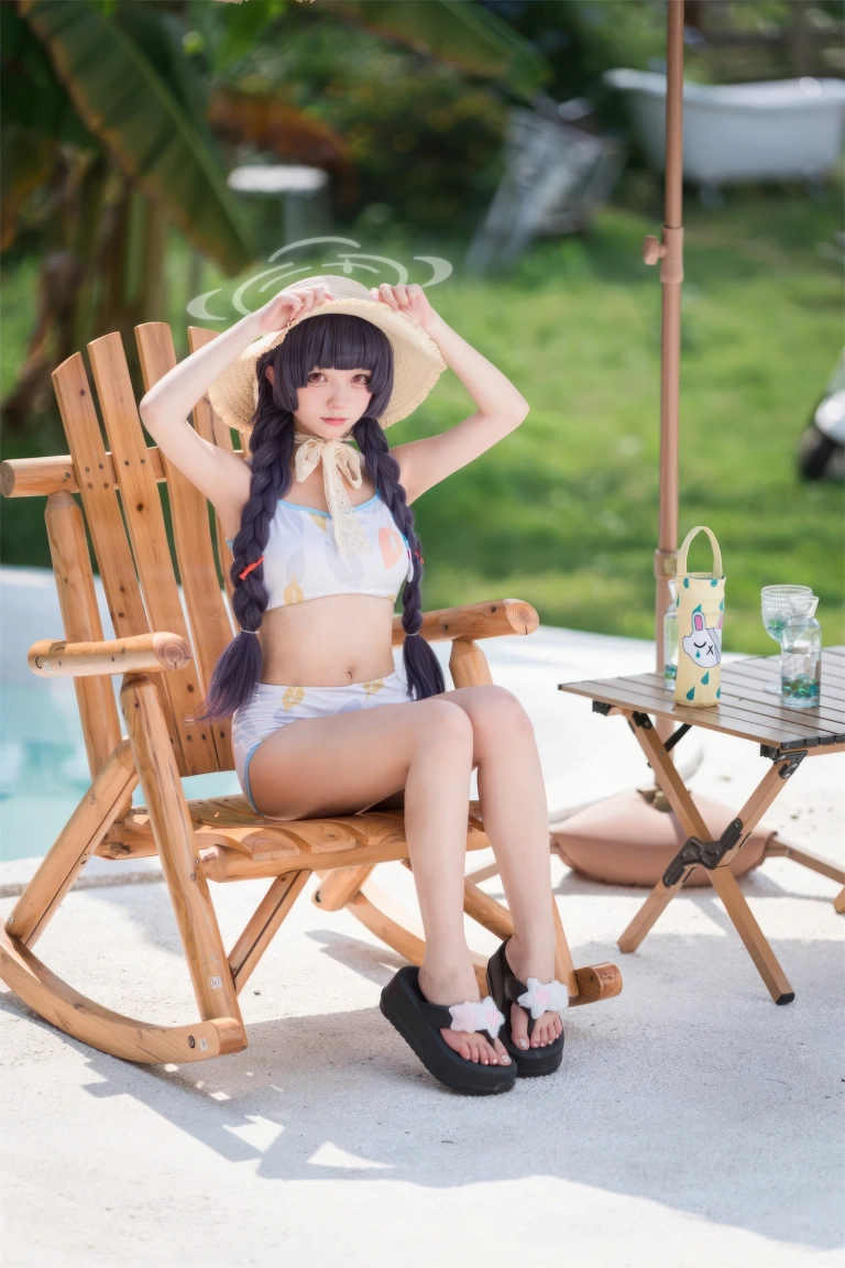 花铃《碧蓝档案 美游泳装》主题写真：41张全套美图