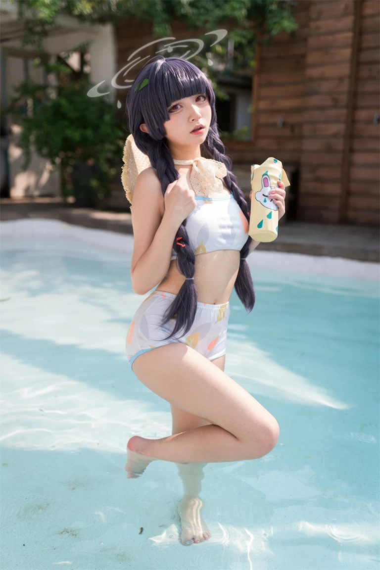 花铃《碧蓝档案 美游泳装》主题写真：41张全套美图