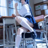 屿鱼《蔚蓝档案 妃咲JK》主题写真：61张全套美图