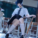 屿鱼《蔚蓝档案 妃咲JK》主题写真：61张全套美图