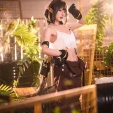 阿包也是兔娘《2022.06月舰长图包 明日方舟 森蚺》主题写真：33张全套美图