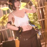 阿包也是兔娘《2022.06月舰长图包 明日方舟 森蚺》主题写真：33张全套美图