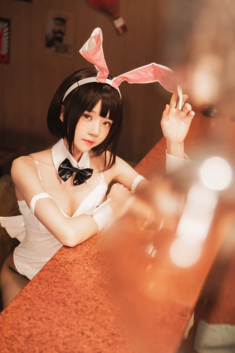 桜桃喵《加藤惠 兔女郎》主题写真：29张全套美图