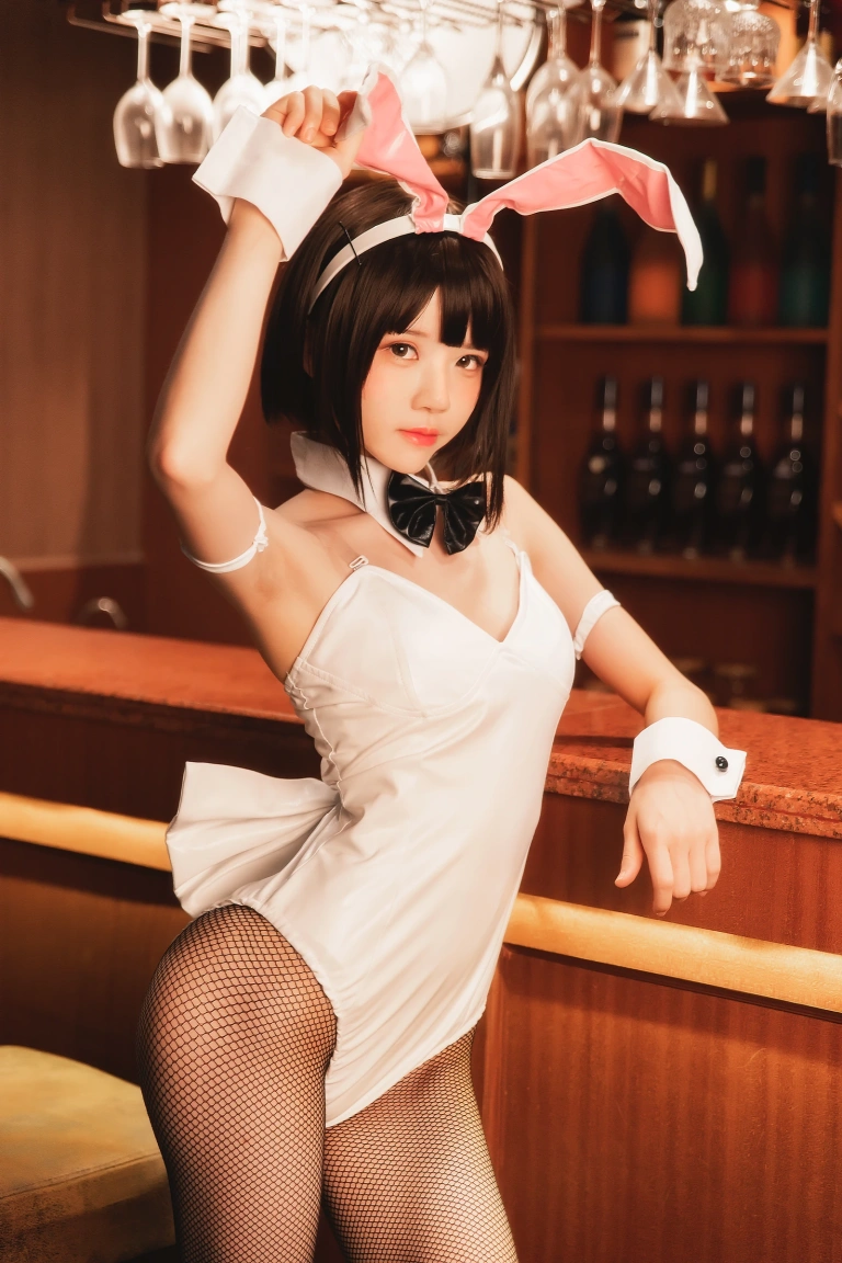 桜桃喵《加藤惠 兔女郎》主题写真：29张全套美图