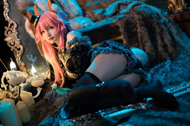 星之迟迟《阴阳师 玉藻前》主题写真：21张全套美图