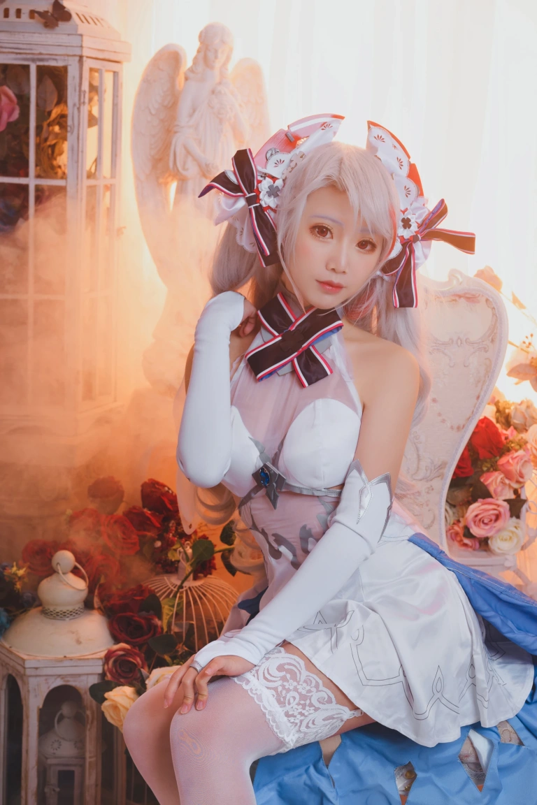 面饼仙儿《欧根花嫁》主题写真：22张全套美图