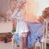 面饼仙儿《欧根花嫁》主题写真：22张全套美图