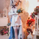 面饼仙儿《欧根花嫁》主题写真：22张全套美图