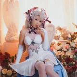 面饼仙儿《欧根花嫁》主题写真：22张全套美图