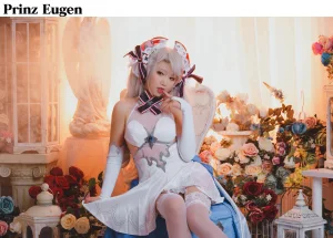 面饼仙儿《欧根花嫁》主题写真：22张全套美图