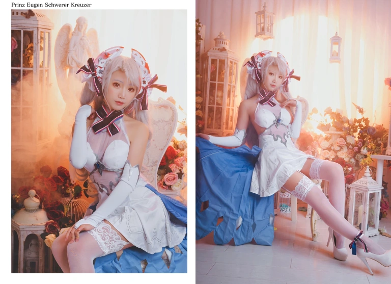 面饼仙儿《欧根花嫁》主题写真：22张全套美图