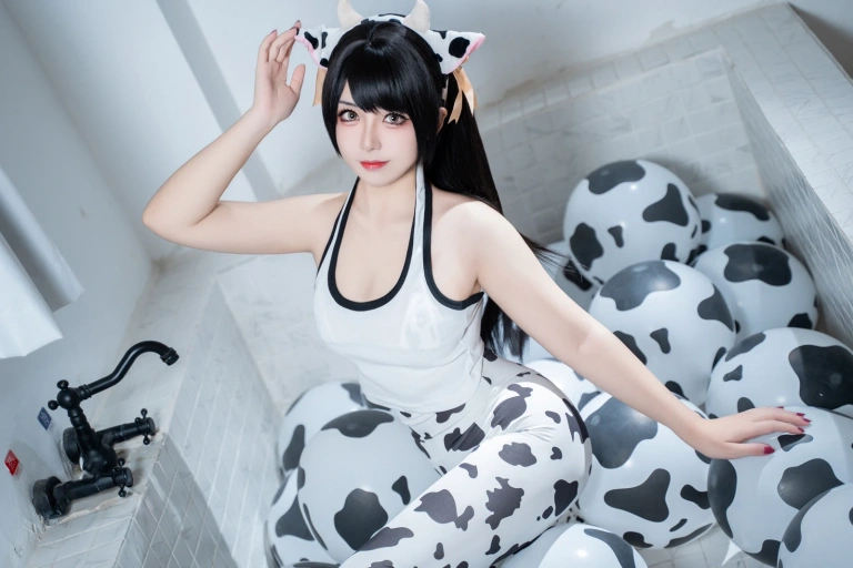虎森森《小奶牛》主题写真：45张全套美图