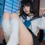 屿鱼《蔚蓝档案 桐生桔梗》主题写真：55张全套美图