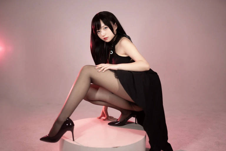 花铃《黑丝燕尾礼服》主题写真：85张全套美图