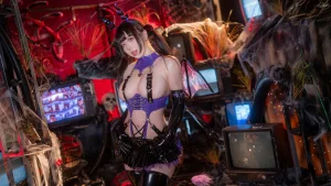 皮皮奶《赛博魅魔》主题写真：100张全套美图，含1个视频
