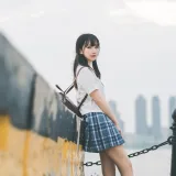面饼仙儿《沙雕JK》主题写真：22张全套美图
