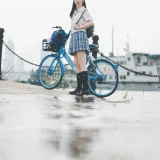 面饼仙儿《沙雕JK》主题写真：22张全套美图