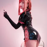 花铃《玛奇玛黑色护士》主题写真：20张全套美图