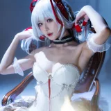 阿包也是兔娘《明日方舟 w 芭蕾》主题写真：29张全套美图