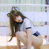 过期米线线喵《体操服》主题写真：16张全套美图