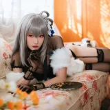瓜希酱《碧蓝航线 路易九世 旗袍》主题写真：18张全套美图