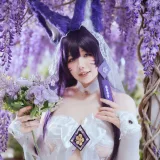 阿半今天很开心《碧蓝航线 武藏 誓约花嫁》主题写真：75张全套美图